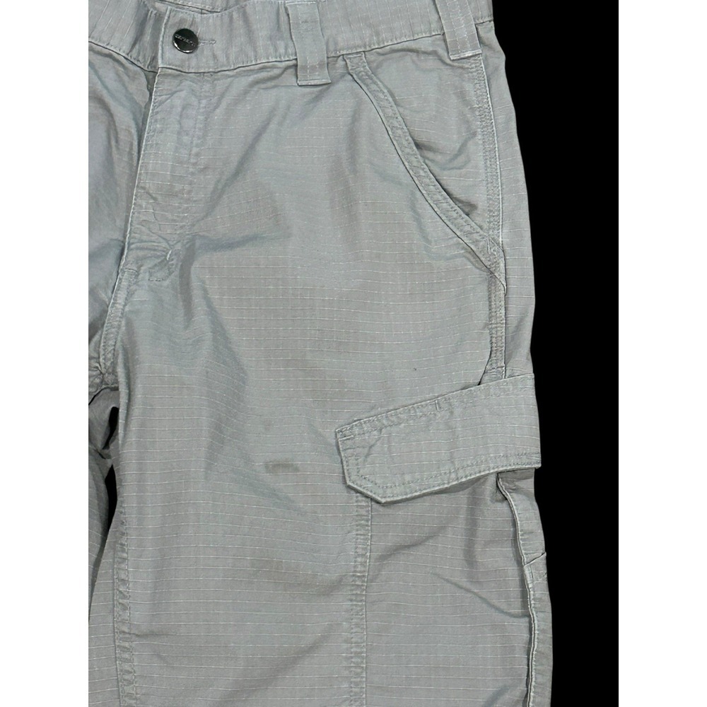Carhartt Force Broxton Cargo Short Mens 34 Gray Relaxed Fit Ripstop Fabric - Picture 4 of 10